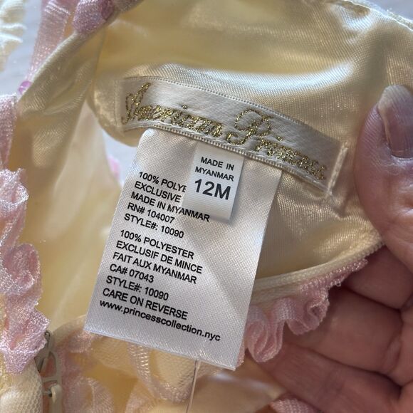 American Princess Pink/Yellow Tulle Sequin Sleeveless Spring Dress size 12 M - Picture 5 of 6